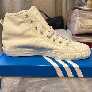 Adidas Cream High-Top Sneakers